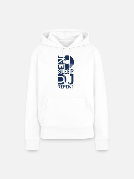 Disc Jockey - Frauen Premium Bio Hoodie - Weiß