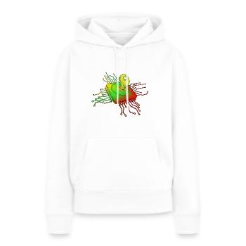 Matériel informatique avec idée cadeau clé et cadenas - Sweat à capuche Premium bio Femme - blanc - Devant - Julia (174cm)
