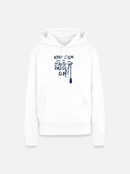 Stand Up Paddler - Frauen Premium Bio Hoodie - Weiß