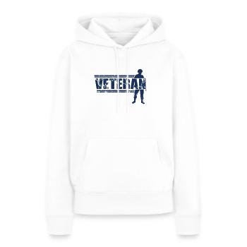 Veteranen - Frauen Premium Bio Hoodie - Weiß - Vorne - Julia (174cm)