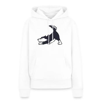 Husky - Sweat à capuche Premium bio Femme - blanc - Devant - Julia (174cm)