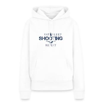 Tir sportif - Sweat à capuche Premium bio Femme - blanc - Devant - Julia (174cm)
