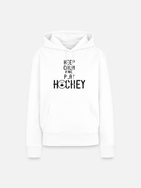 Hallenhockey - Frauen Premium Bio Hoodie - Weiß