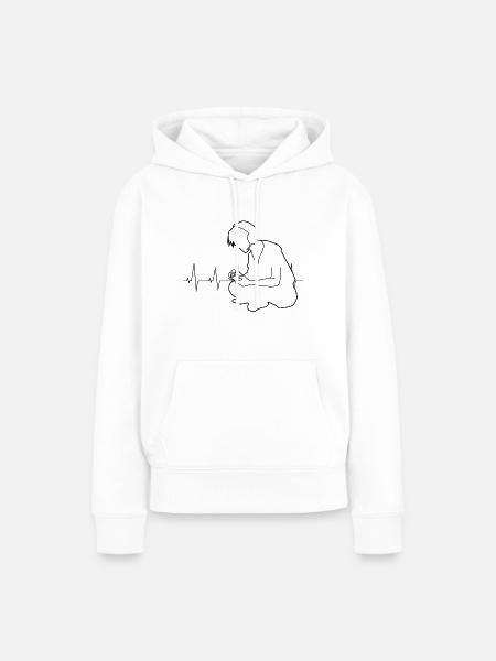 Zocken - Frauen Premium Bio Hoodie - Weiß