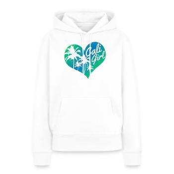 Cali Girl - California Kalifornien - Frauen Premium Bio Hoodie - Weiß - Vorne - Julia (174cm)