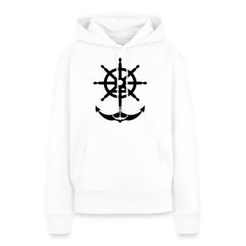 anchor - Women’s Premium Organic Hoodie - white - Front - Julia (174cm)