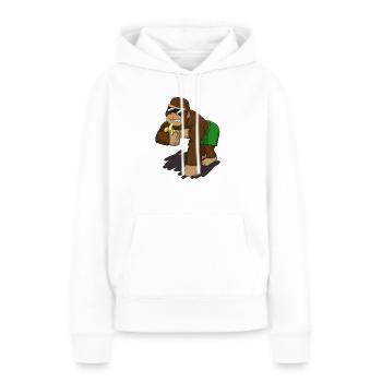 Cool monkey - Women’s Premium Organic Hoodie - white - Front - Julia (174cm)