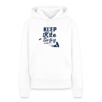 Kitesurfer Kitesurfer Kitesurfer Kitesurfer - Frauen Premium Bio Hoodie - Weiß - Vorne - Julia (174cm)