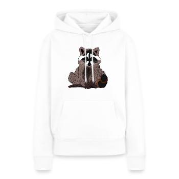 excellente idée cadeau raton laveur pour les ratons laveurs mignons - Sweat à capuche Premium bio Femme - blanc - Devant - Julia (174cm)