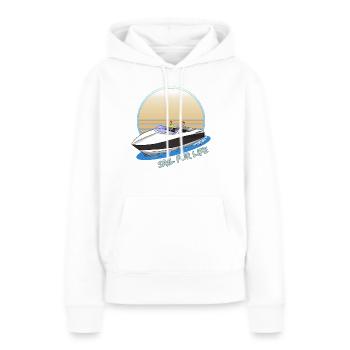 Motorboot - Frauen Premium Bio Hoodie - Weiß - Vorne - Julia (174cm)