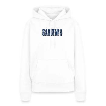 Jardinage Jardinage - Sweat à capuche Premium bio Femme - blanc - Devant - Julia (174cm)