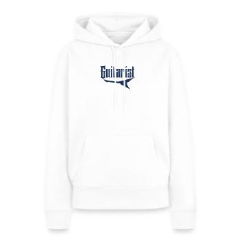 E-Gitarre - Frauen Premium Bio Hoodie - Weiß - Vorne - Julia (174cm)