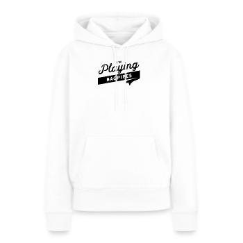 Cornemuse instrument écossais Cornemuse - Sweat à capuche Premium bio Femme - blanc - Devant - Julia (174cm)