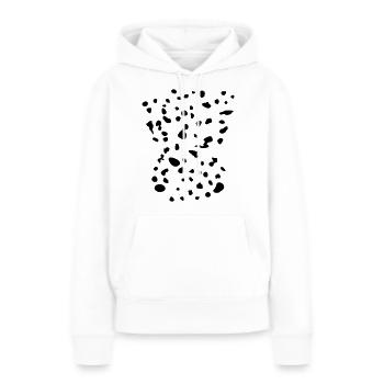 taches de dalmatien - Sweat à capuche Premium bio Femme - blanc - Devant - Julia (174cm)