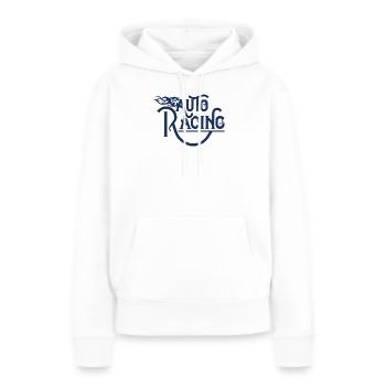Pilote de course - Sweat à capuche Premium bio Femme - blanc - Devant - Julia (174cm)