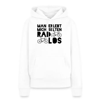 coureur - Sweat à capuche Premium bio Femme - blanc - Devant - Julia (174cm)
