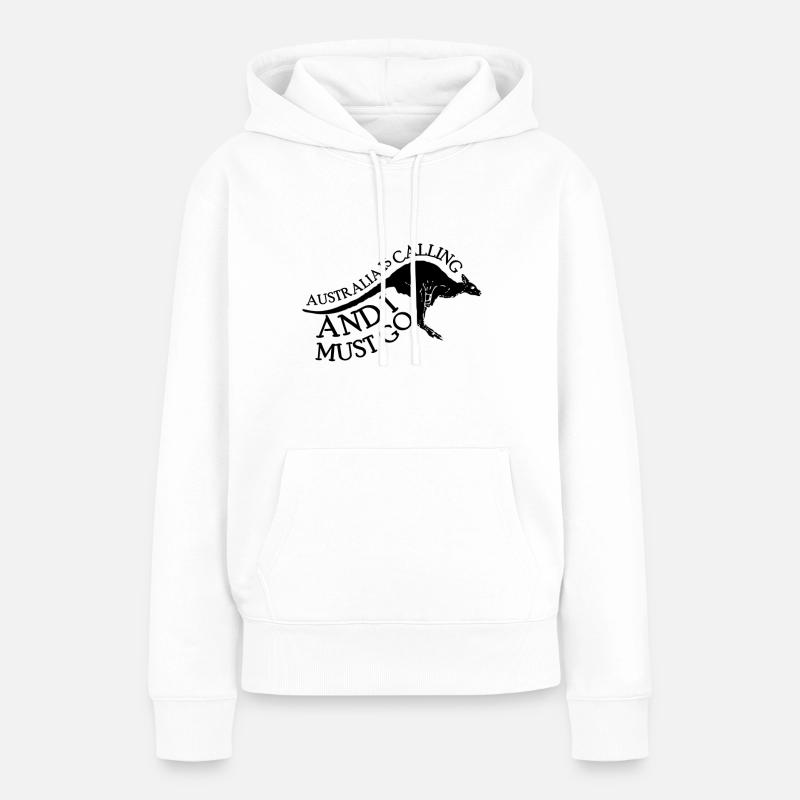Australie - Sweat à capuche Premium bio Femme - blanc