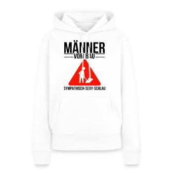Bauarbeiter - Frauen Premium Bio Hoodie - Weiß - Vorne - Julia (174cm)