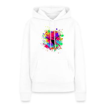 Schöne prima Ballerina in Farbkleckse Geschenk - Frauen Premium Bio Hoodie - Weiß - Vorne - Julia (174cm)