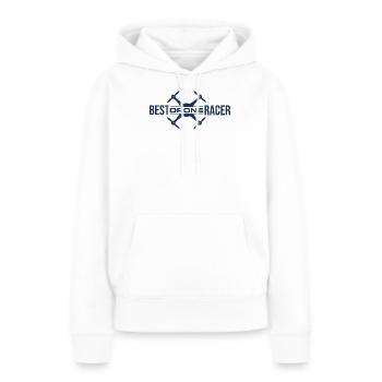 Drone - Sweat à capuche Premium bio Femme - blanc - Devant - Julia (174cm)