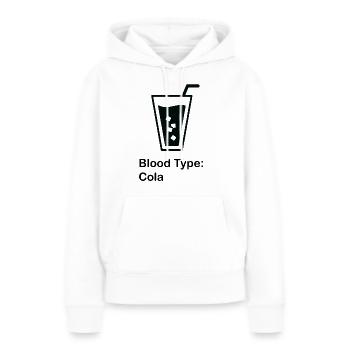 de sang; cola - Sweat à capuche Premium bio Femme - blanc - Devant - Julia (174cm)