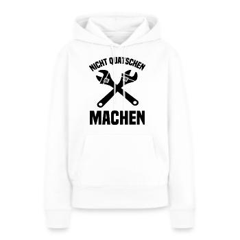 Handwerker - Frauen Premium Bio Hoodie - Weiß - Vorne - Julia (174cm)