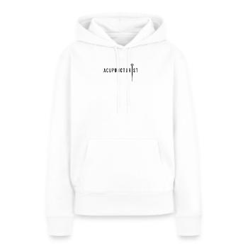 Aiguille d'acupuncture - Sweat à capuche Premium bio Femme - blanc - Devant - Julia (174cm)