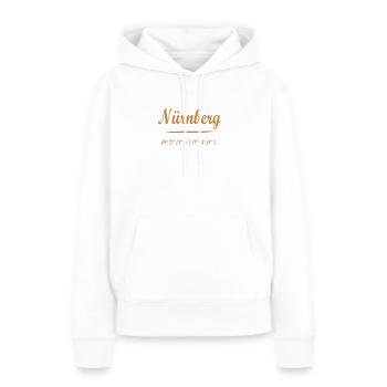 Nuremberg - Sweat à capuche Premium bio Femme - blanc - Devant - Julia (174cm)