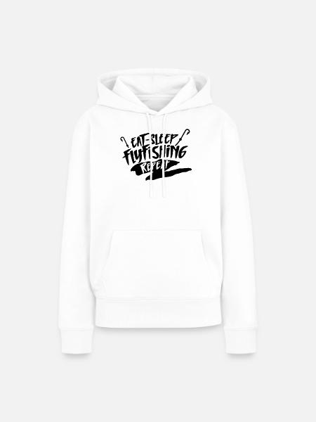 Fliegenfischen - Frauen Premium Bio Hoodie - Weiß
