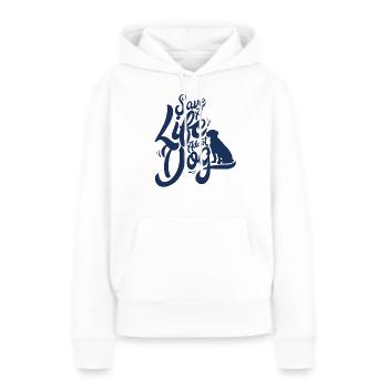 Straßenhunde Hunde Rettung - Frauen Premium Bio Hoodie - Weiß - Vorne - Julia (174cm)