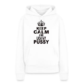 Domina - Sweat à capuche Premium bio Femme - blanc - Devant - Julia (174cm)