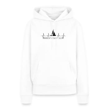 Segelboot Segler Segel Spruch Herzschlag Wasser - Frauen Premium Bio Hoodie - Weiß - Vorne - Julia (174cm)