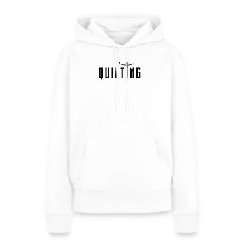 Steppes Coutures À la main Quilt Quilt - Sweat à capuche Premium bio Femme - blanc - Devant - Julia (174cm)