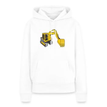 Pelles - Sweat à capuche Premium bio Femme - blanc - Devant - Julia (174cm)