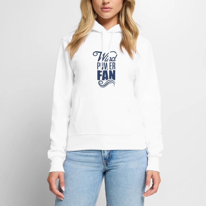 Éolienne éolienne éolienne éolienne énergie éolienne Sweat à capuche Premium bio Femme