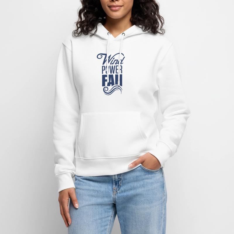 Éolienne éolienne éolienne éolienne énergie éolienne Sweat à capuche Premium bio Femme