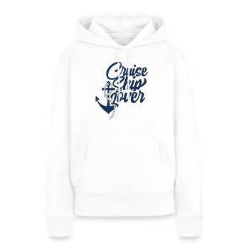 Kreuzfahrtschiff - Frauen Premium Bio Hoodie - Weiß - Vorne - Julia (174cm)