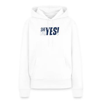 Sie hat ja gesagt Verlobung Verlobt - Frauen Premium Bio Hoodie - Weiß - Vorne - Julia (174cm)