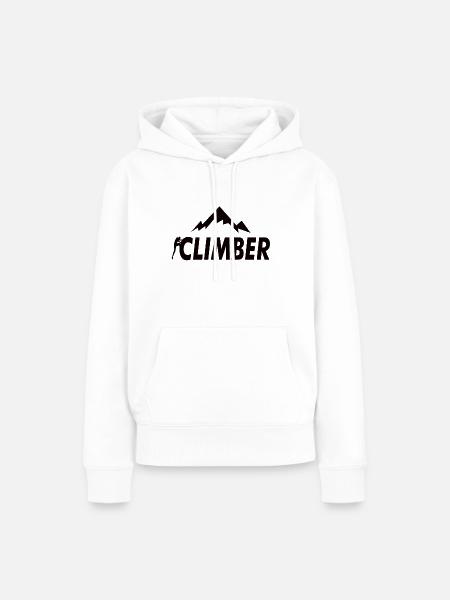 Klettern Geschenk - Frauen Premium Bio Hoodie - Weiß