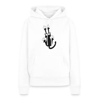 Black cat kitten cat fan - Women’s Premium Organic Hoodie - white - Front - Julia (174cm)