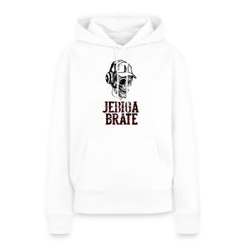 Jebiga Brate - Frauen Premium Bio Hoodie - Weiß - Vorne - Julia (174cm)
