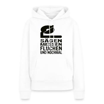Handwerker - Frauen Premium Bio Hoodie - Weiß - Vorne - Julia (174cm)