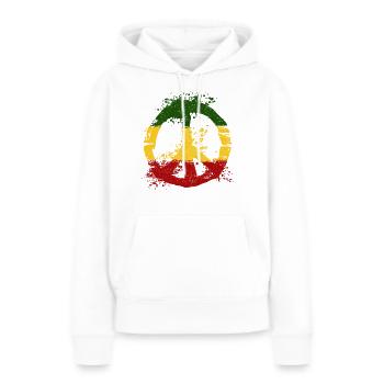 Reggae Musik Peace Rastafari Rasta Geschenk - Frauen Premium Bio Hoodie - Weiß - Vorne - Julia (174cm)