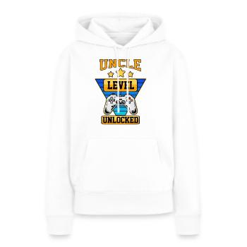 Tonton Level Débloqué - Sweat à capuche Premium bio Femme - blanc - Devant - Julia (174cm)