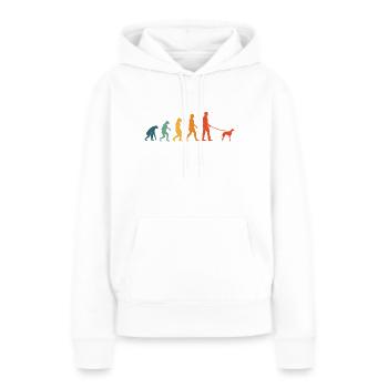 Whippet Evoluition Retro Windhund Sighthound - Frauen Premium Bio Hoodie - Weiß - Vorne - Julia (174cm)