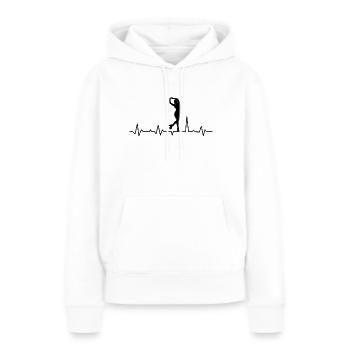 Roller Skating Heartbeat ECG Roller Girl Cadeau - Sweat à capuche Premium bio Femme - blanc - Devant - Julia (174cm)