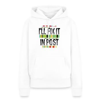 Filmemacher Postproduktion Videoeditor und Cutter - Frauen Premium Bio Hoodie - Weiß - Vorne - Julia (174cm)