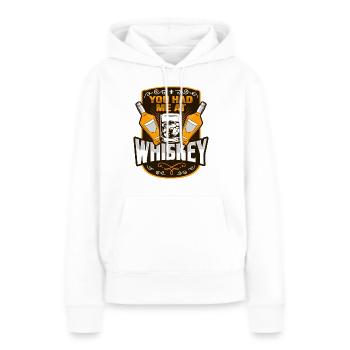 Chemise de whisky pour un buveur de whisky - Sweat à capuche Premium bio Femme - blanc - Devant - Julia (174cm)