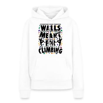 Mur de Boulder - Sweat à capuche Premium bio Femme - blanc - Devant - Julia (174cm)