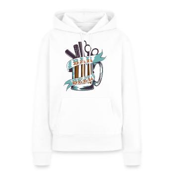 Barber Beer - Frauen Premium Bio Hoodie - Weiß - Vorne - Julia (174cm)